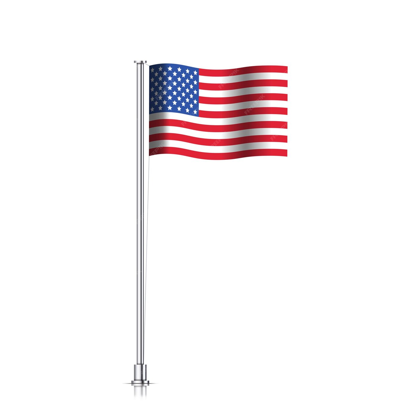 Premium Vector | American flag isolated on white background. waving usa ...