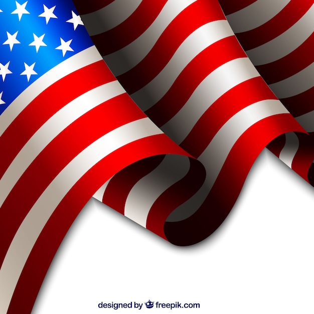 Download American flag realistic background | Free Vector