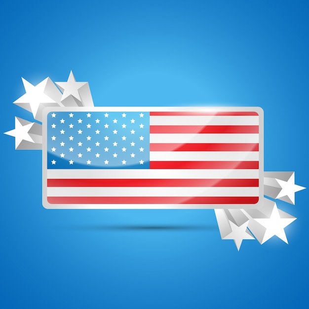 Free Vector | American flag with stars