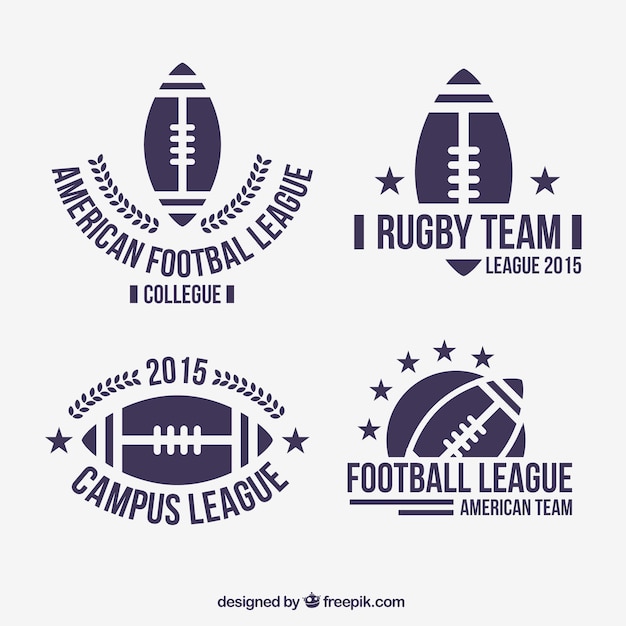 American football badges