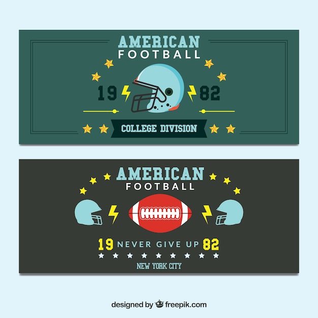 American football banners