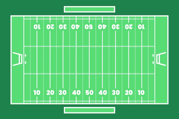 Free Vector American Football Field Flat Lay 