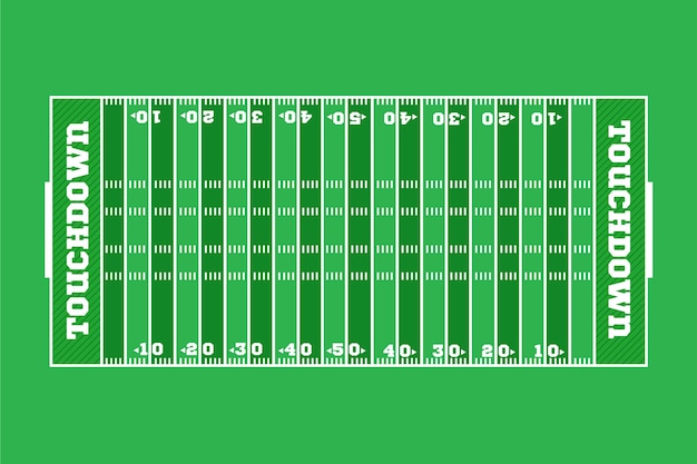 Free Vector American Football Field In Top View