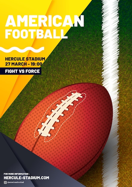 American football league poster Vector | Free Download