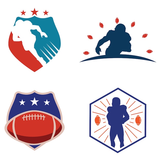 Premium Vector | American football logo template collection