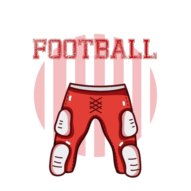 Premium Vector | American football pants vector illustration graphic design