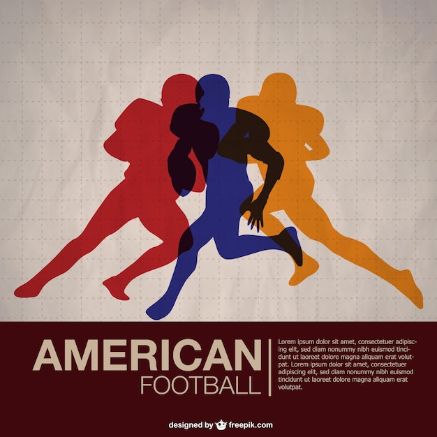 アメリカンフットボール選手の無料壁紙 プレミアムベクター