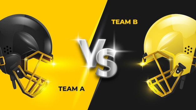 Premium Vector | American football versus vs template banner