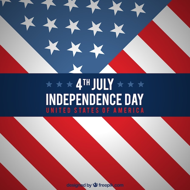 Free Vector | American independence day with flag