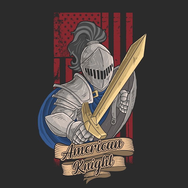 Download Free American Knight With A Golden Sword Premium Vector Use our free logo maker to create a logo and build your brand. Put your logo on business cards, promotional products, or your website for brand visibility.