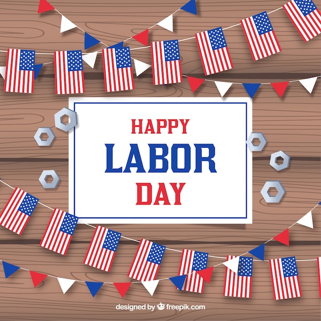 American labor day composition with flat
design