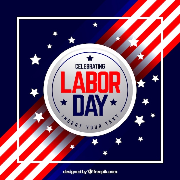 American labor day composition with flat
design