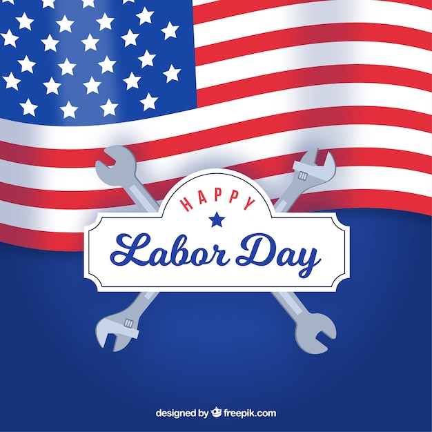 American labor day composition with realistic
style