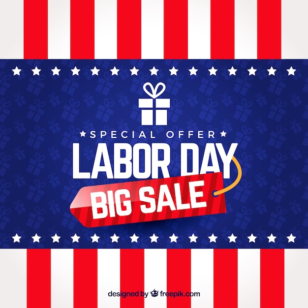 American labor day sale with realistic\
style