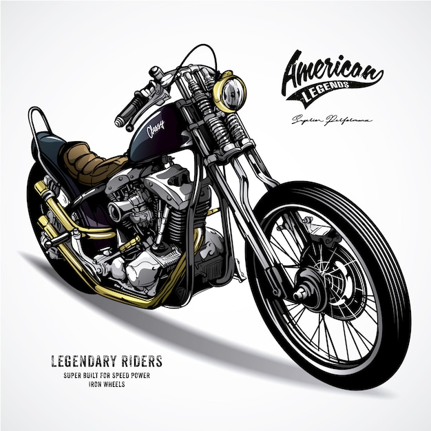 Download American legend motorbike Vector | Premium Download