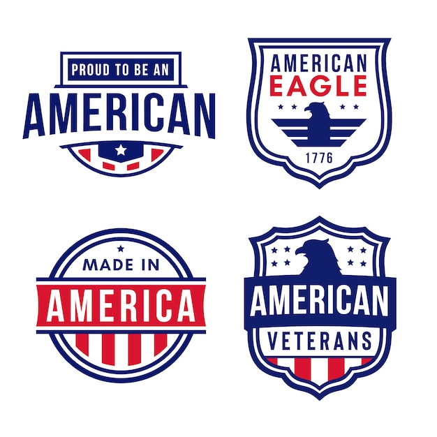 American military badge logo | Premium Vector