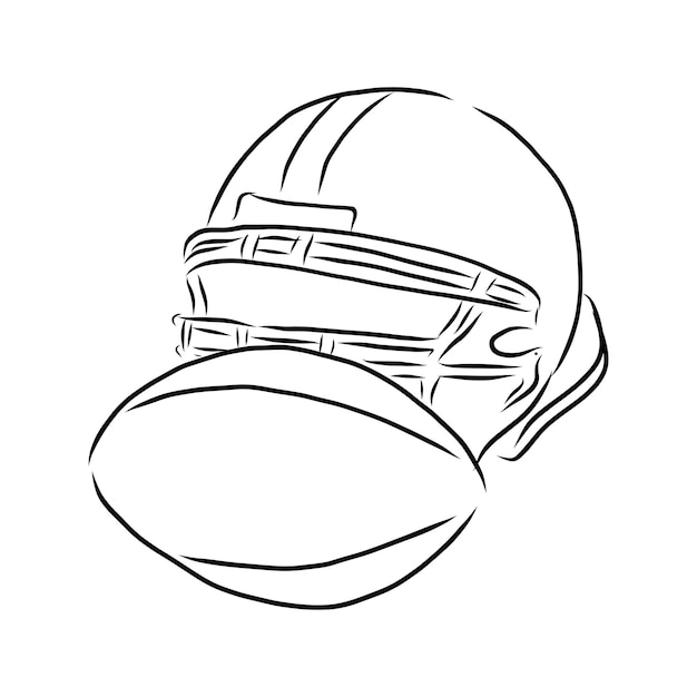 Premium Vector | American rugby football vector illustration sketch ...