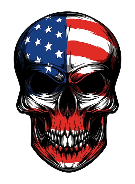 Premium Vector | American skull