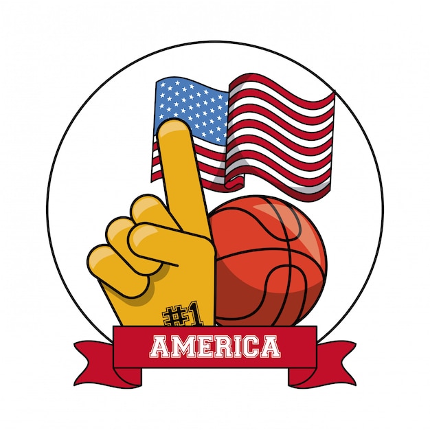 アメリカのスポーツと食べ物の要素の漫画ベクトルイラストのグラフィックデザイン プレミアムベクター アメリカのスポーツと食べ物の要素の漫画ベクトルイラストのグラフィックデザイン プレミアムベクター