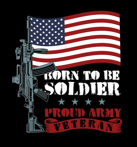 Premium Vector | American veteran army quote