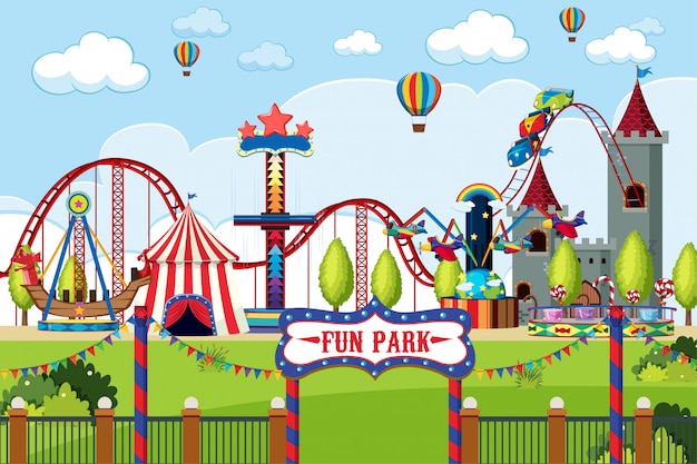Amusement Park Cartoon Pictures