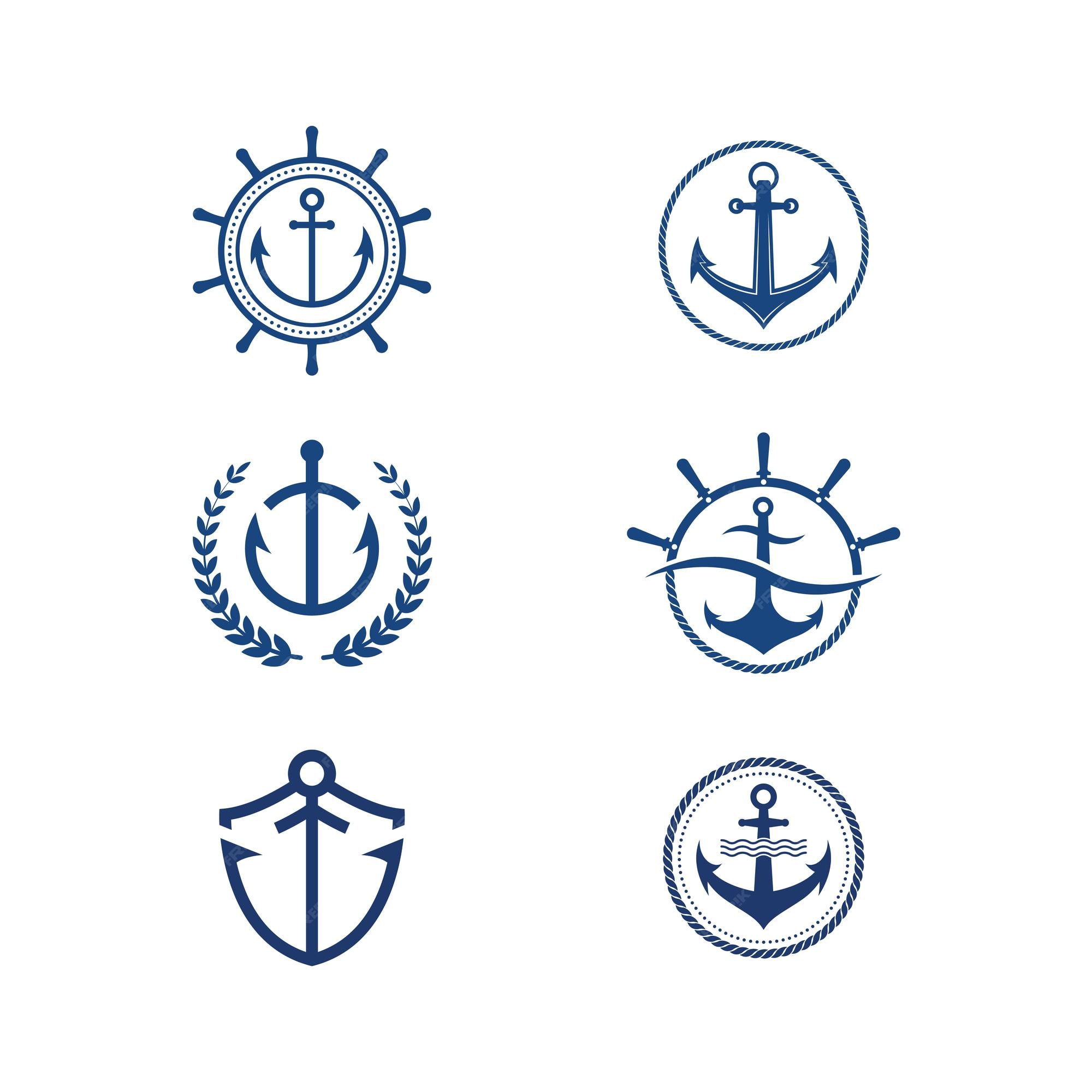 Premium Vector | Anchor icon logo template vector illustration