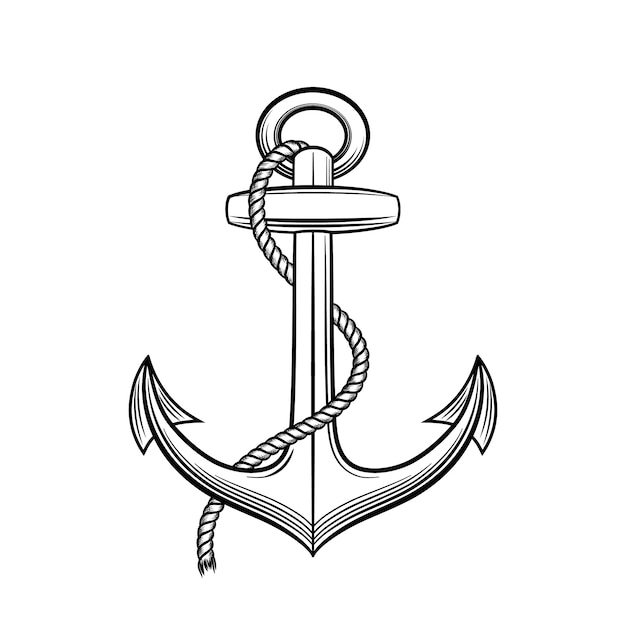 Premium Vector | Anchor illustration in vintage style