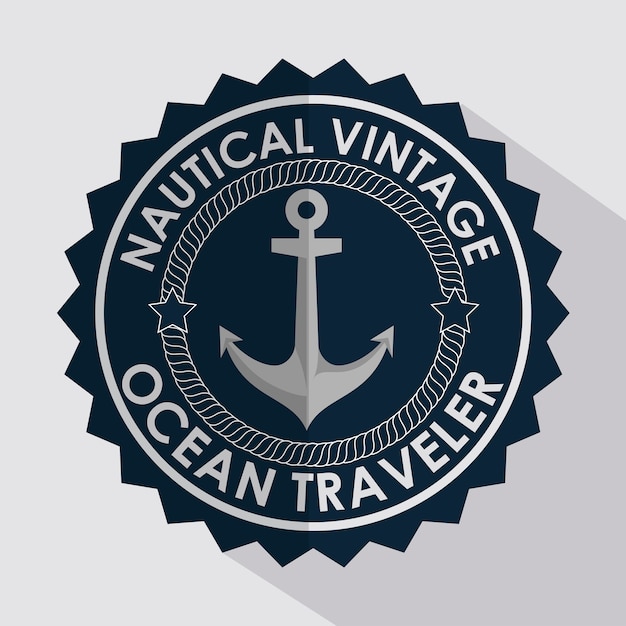 Premium Vector | Anchor marine retro icon