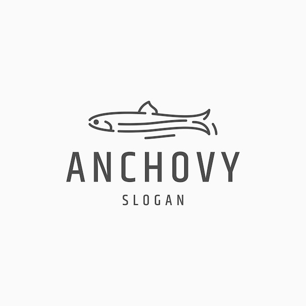 Premium Vector | Anchovy logo icon design template