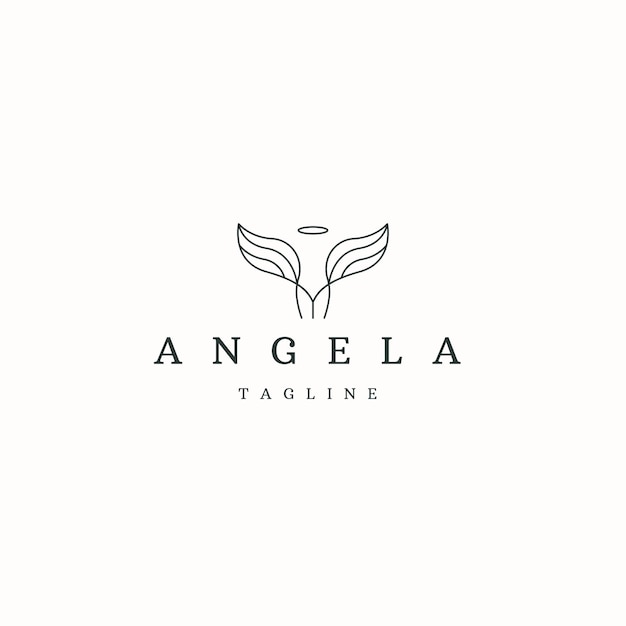 Premium Vector | Angel logo icon design template flat vector