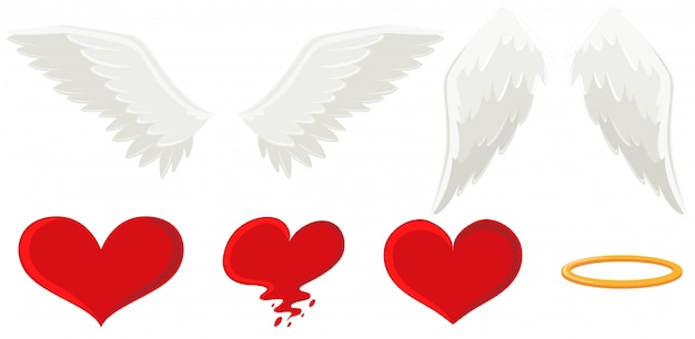 Download Angel wings and heart Vector | Free Download