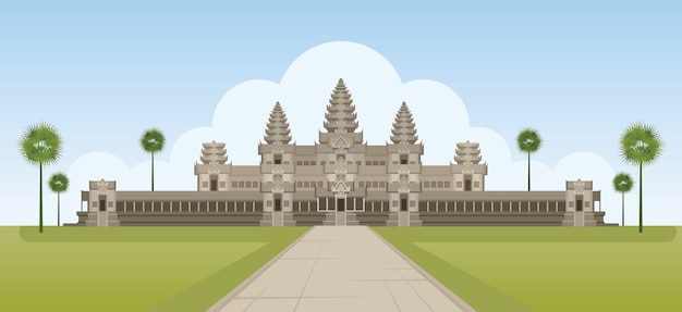 Premium Vector Angkor Wat Cambodia Landmark 7608