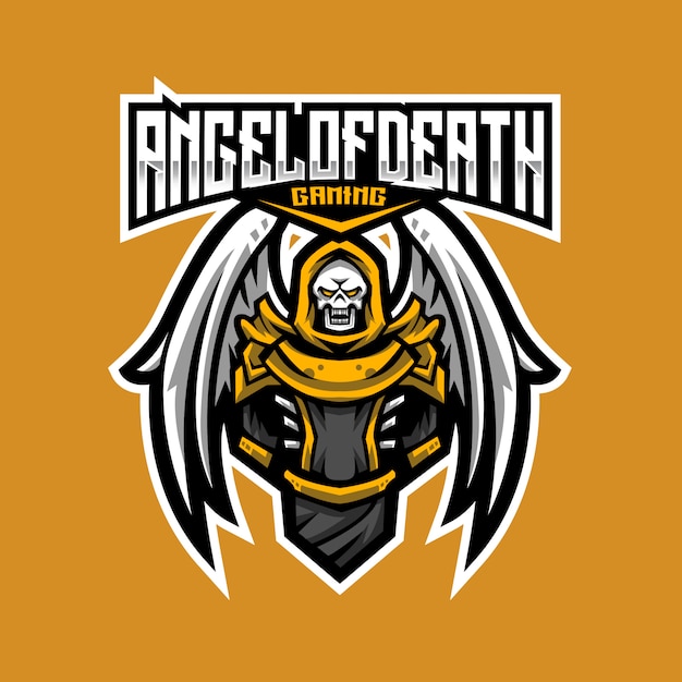 Angle of death esport logo template Premium Vector
