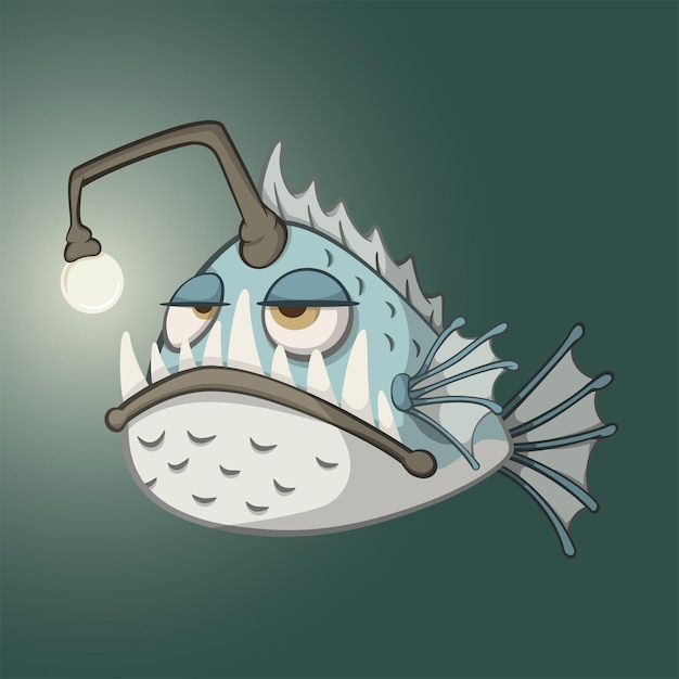 Download Premium Vector | Angler fish cartoon character