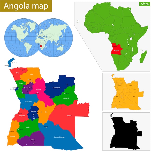 Premium Vector Angola Map 4469