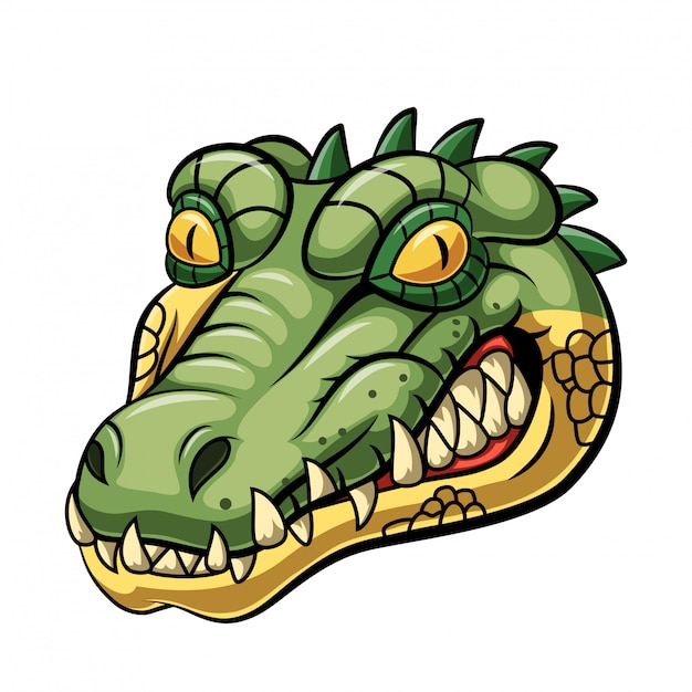 Premium Vector | Angry alligator head mascot design