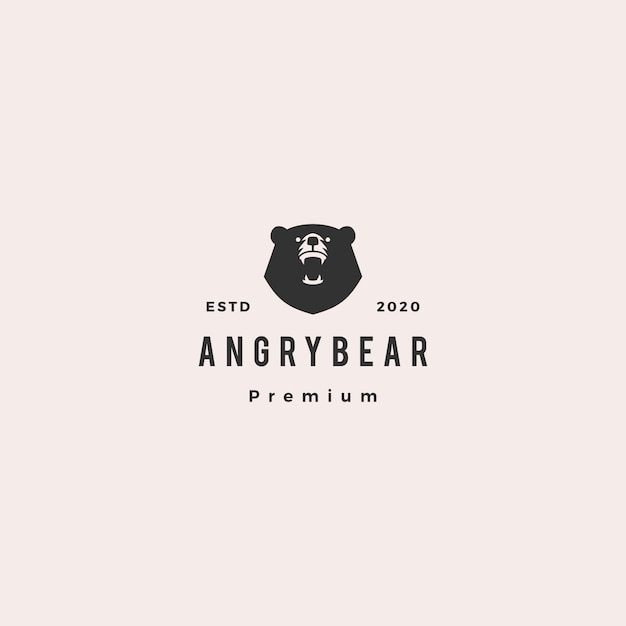 angry teddy bear logo