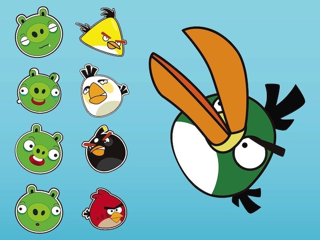 Angry birds expressions social media
icons