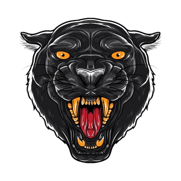 Black Panther Face Drawing