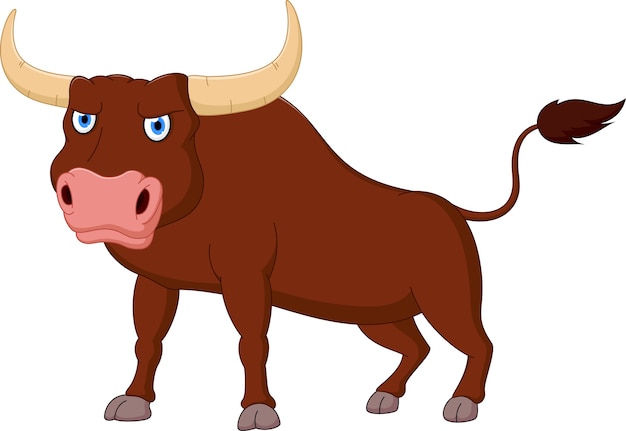 Premium Vector | Angry bull cartoon