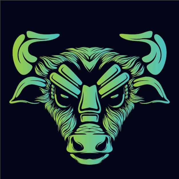Download Free Angry Bull Face Green Glow Premium Vector Use our free logo maker to create a logo and build your brand. Put your logo on business cards, promotional products, or your website for brand visibility.