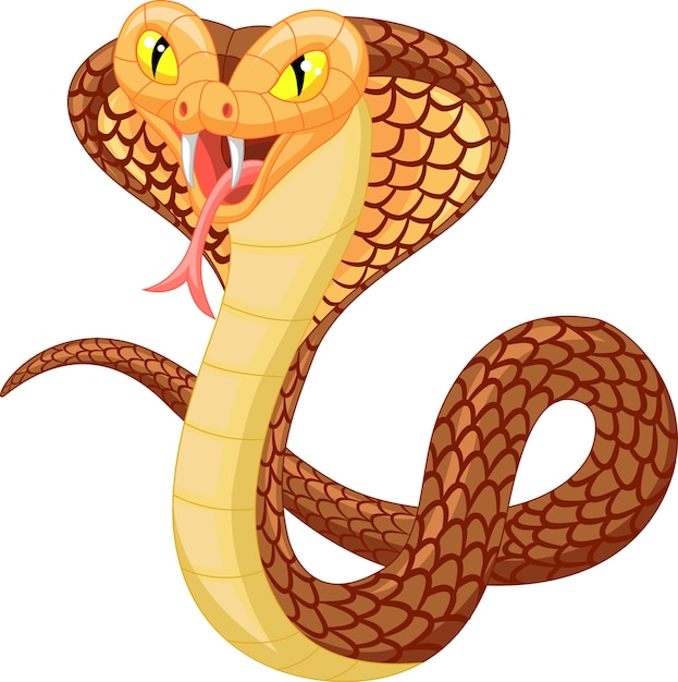 Premium Vector | Angry cartoon cobra