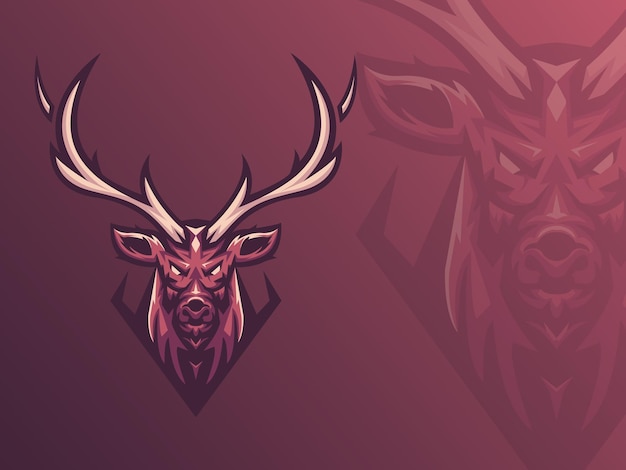 Premium Vector | Angry deer illustration for mascot logo