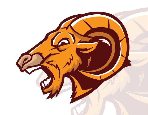 Premium Vector | Angry goat mascot