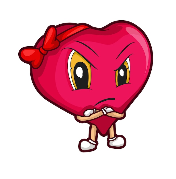Download Free Angry Heart Cartoon Mascot Logo Character Premium Vector Use our free logo maker to create a logo and build your brand. Put your logo on business cards, promotional products, or your website for brand visibility.