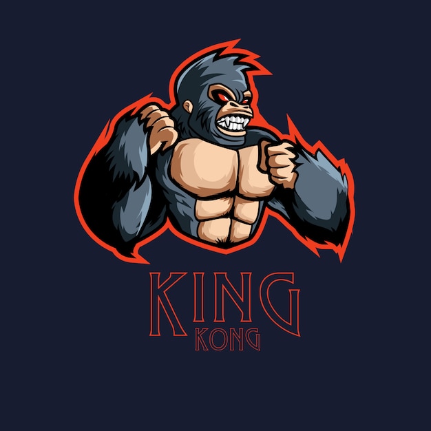 Download Free Angry Kingkong Character Sports Gaming Logo Mascot Premium Vector Use our free logo maker to create a logo and build your brand. Put your logo on business cards, promotional products, or your website for brand visibility.