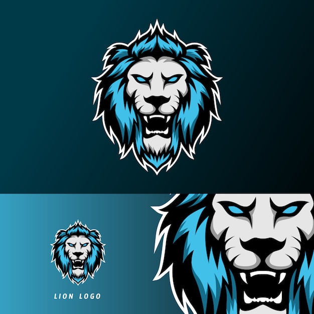Angry Lion Jaguar Mascot Sport Esport Logo Template Premium Vector