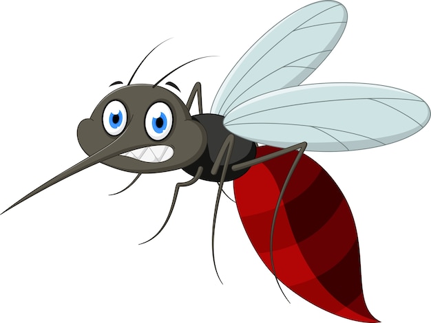 Angry mosquito cartoon Vector | Premium Download