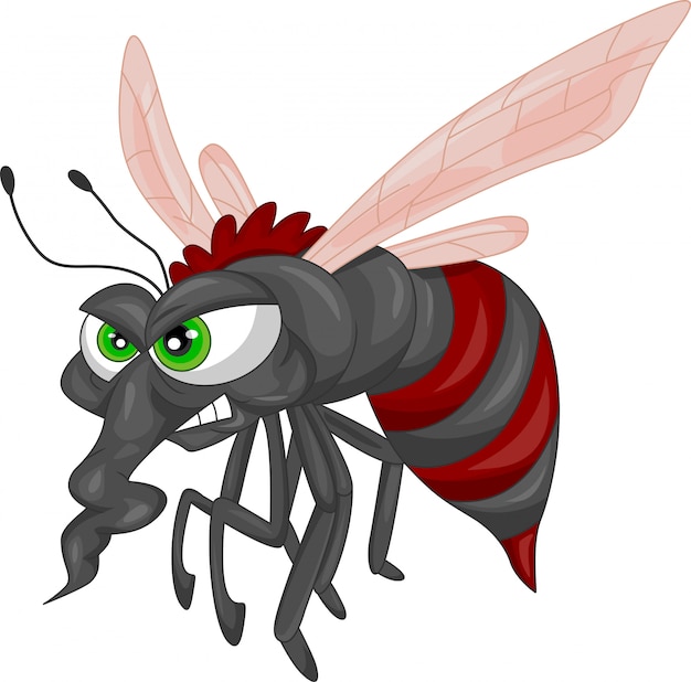 Premium Vector | Angry mosquito cartoon