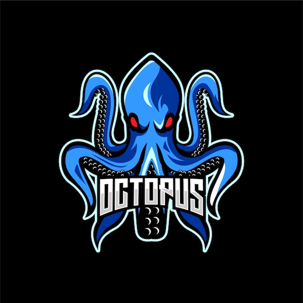 Premium Vector | Angry octopus mascot logo